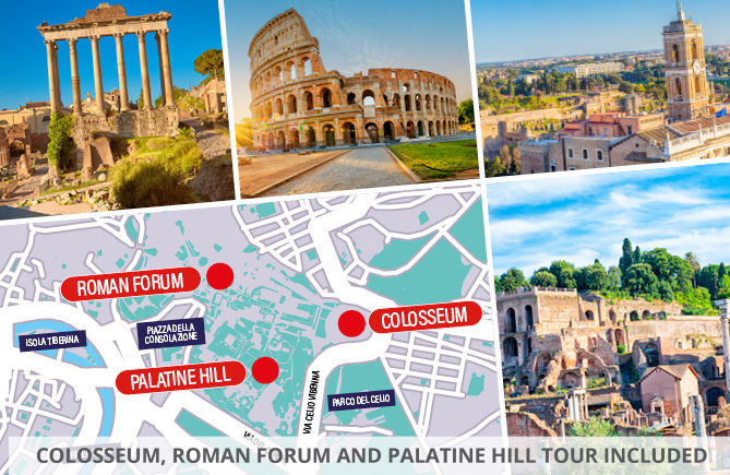 The Inn at the Spanish Steps with Colosseum Roman Forum and Palatine Hill Tour