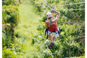 Adventure park and zip lines at Forestal Park